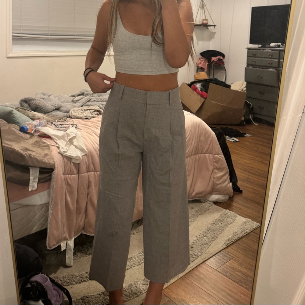COS cropped grey dress pants